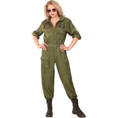 Fantasia de piloto de caça instrutor de Top Gun para mulheres