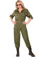 Fantasia de piloto de caça instrutor de Top Gun para mulheres