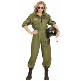 Fantasia de piloto de caça instrutor de Top Gun para mulheres