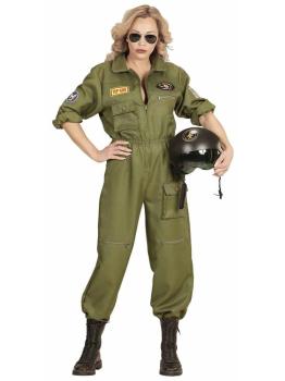 Fantasia de piloto de caça instrutor de Top Gun para mulheres