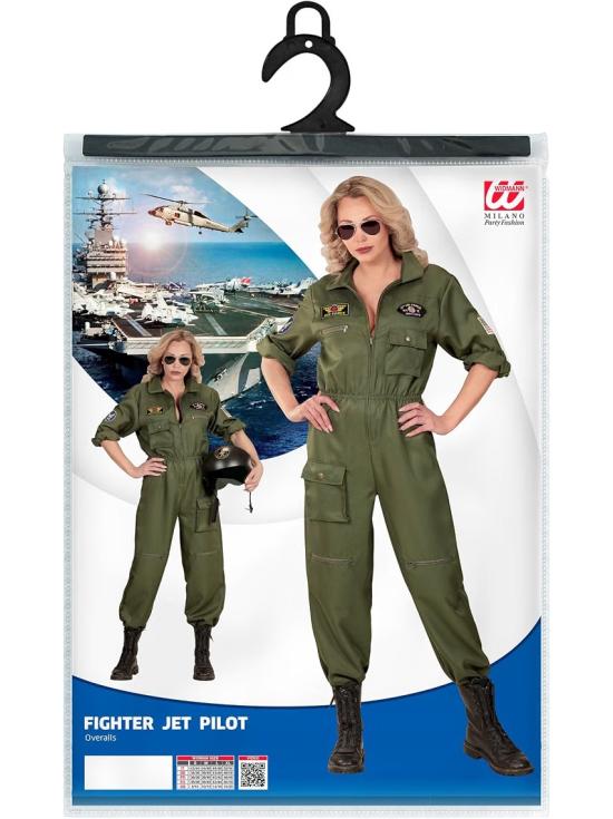 Fantasia de piloto de caça instrutor de Top Gun para mulheres