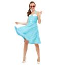 Fato de Pin Up anos 50 azul para adulto