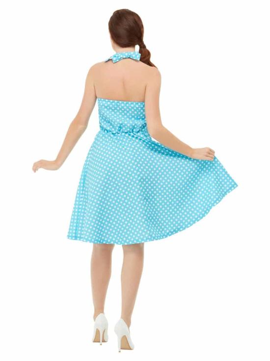 Fato de Pin Up anos 50 azul para adulto
