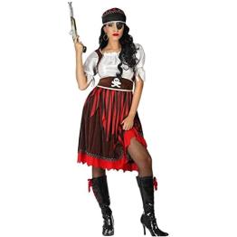 Fantasia de menina com caveira pirata