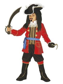 Fantasia de Capitão Pirata Gancho tamanho infantil