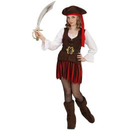 Fantasia de menina tesouro pirata caribenha