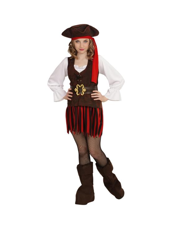 Fantasia de menina tesouro pirata caribenha