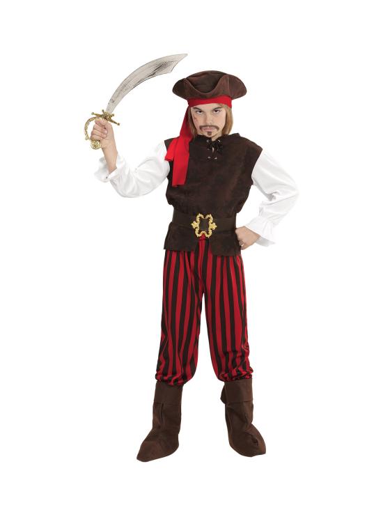 Fato de pirata do tesouro caribenho para criança