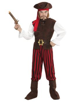 Fato de pirata do tesouro caribenho para criança