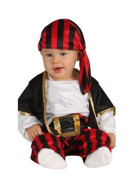 Fantasia de pirata caribenho para bebê.