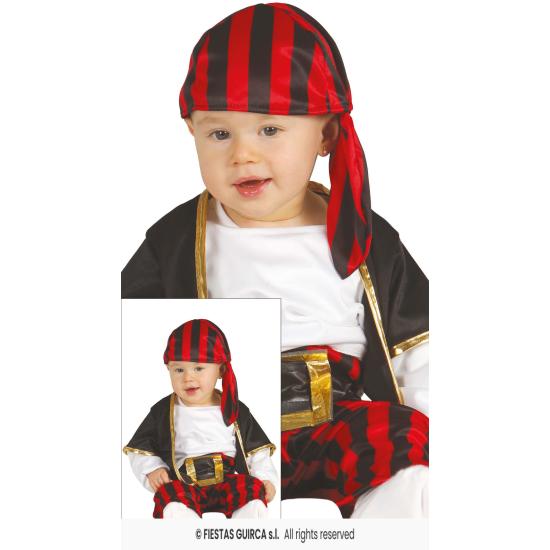Fantasia de pirata caribenho para bebê.