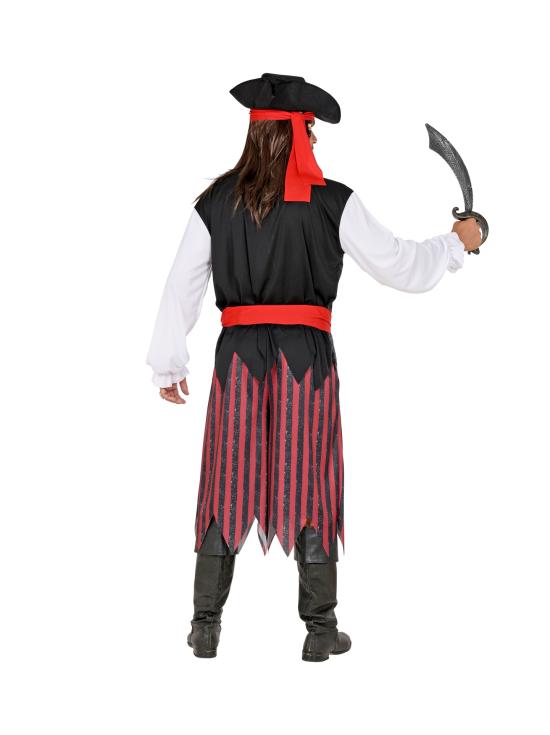 Fato de pirata do Mar das Caraíbas para homem