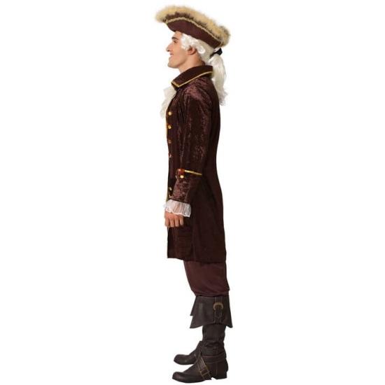 Fato de pirata marrom para homem.