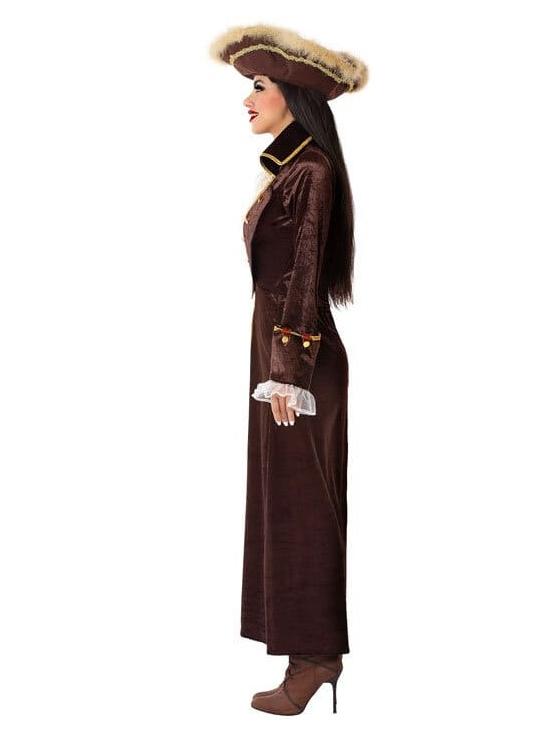 Fato de pirata castanho para mulher