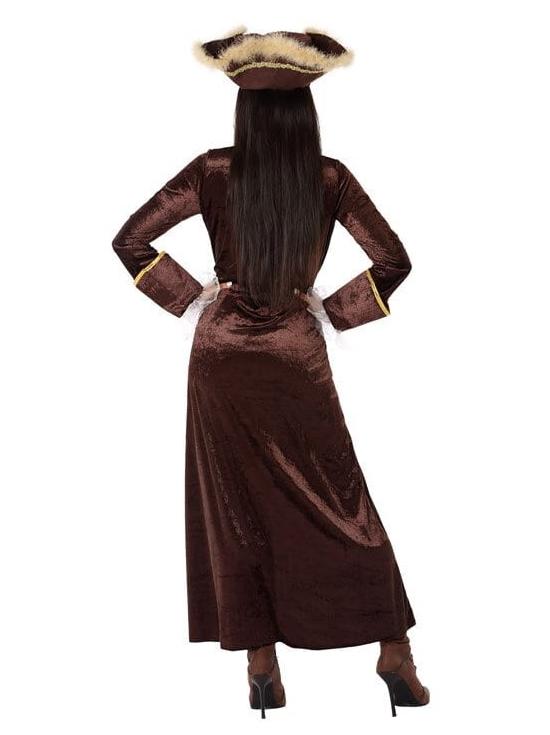 Fato de pirata castanho para mulher