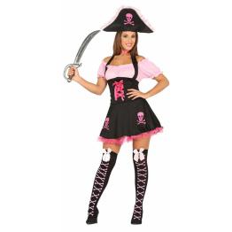 Fato de pirata senhora rosa para menina