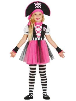 Fato de pirata rosa para menina