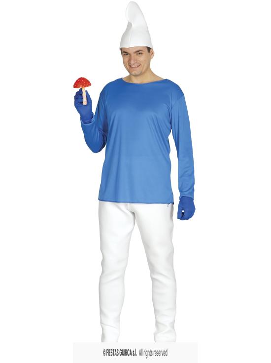 Fantasia adulta de Smurf anão azul