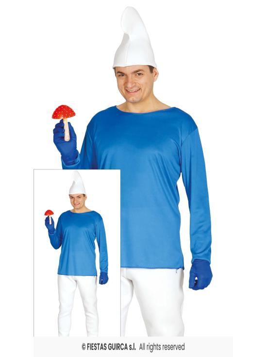 Fantasia adulta de Smurf anão azul