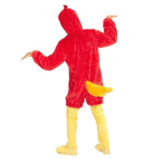 Fato de festa de pássaro verde para adulto