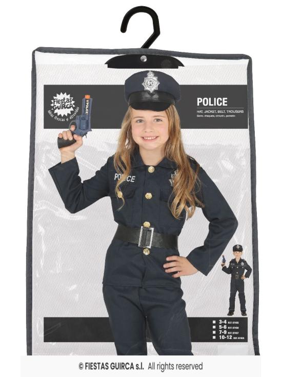 Fantasia de policial infantil unissex – Fantasia completa de carnaval para meninos e meninas