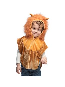 Fantasia de Leão com Poncho para Crianças de 3 a 4 Anos