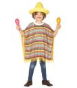 Fato de poncho mexicano tamanho criança