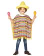 Fato de poncho mexicano tamanho criança