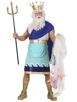 Fato de Poseidon Rei dos Mares para adulto