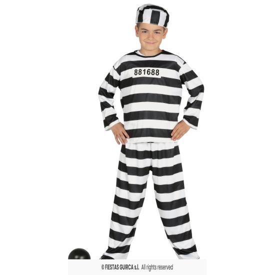 Fantasia de prisioneiro tamanho infantil