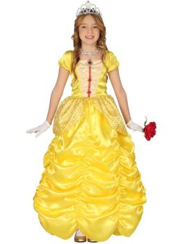 Fato de Princesa Belle Amarela para Menina