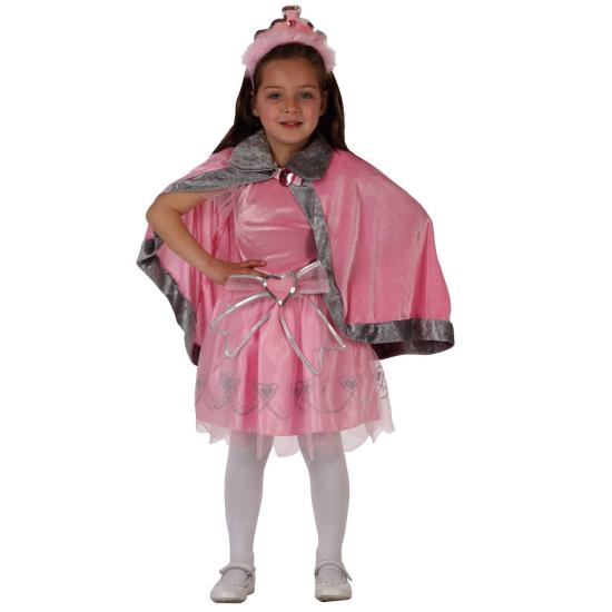 Fantasia de princesa com capa rosa. Fantasia de princesa com capa rosa.