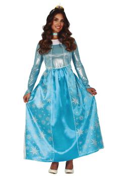 Fato de princesa de gelo Frozen Elsa para adulto