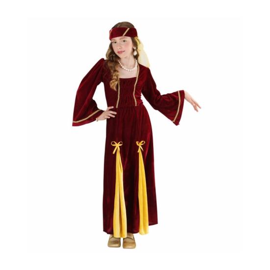 Fato de princesa medieval Guinevere para menina Fato de princesa medieval Guinevere para menina