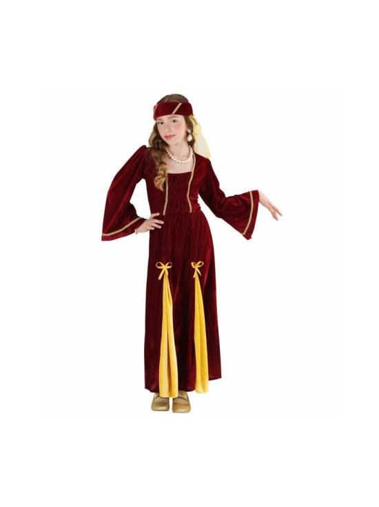 Fato de princesa medieval Guinevere para menina