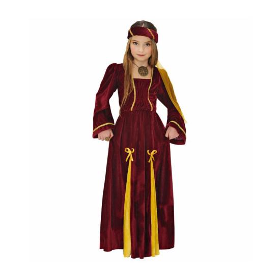 Fato de princesa medieval Guinevere para menina Fato de princesa medieval Guinevere para menina