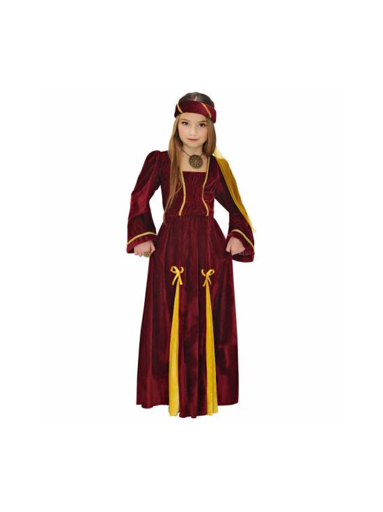 Fato de princesa medieval Guinevere para menina