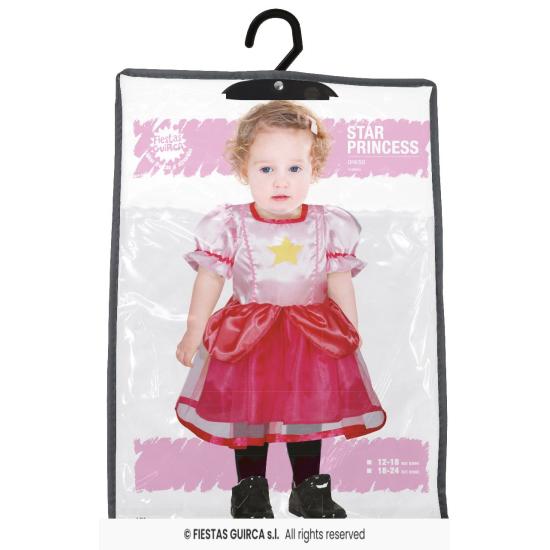 Fantasia de princesa rosa para bebê - Fantasia de princesa estrela para meninas