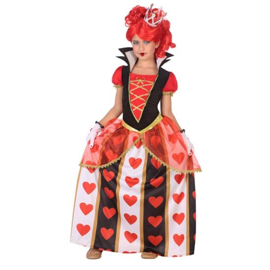 Fato de Rainha de Copas em tamanho infantil
