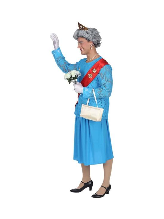 Fato de Rainha Isabel de Inglaterra para adulto