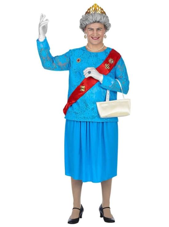 Fato de Rainha Isabel de Inglaterra para adulto