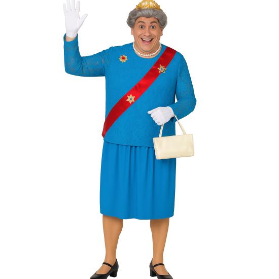 Fato de Rainha Isabel de Inglaterra para adulto