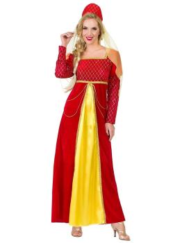Fantasia de rainha medieval de luxo para adulto