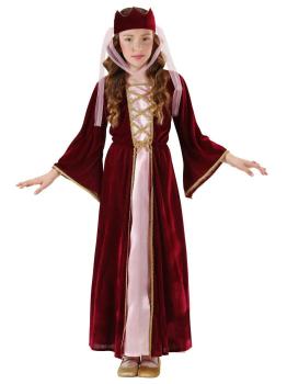 Fantasia de Rainha Medieval de Luxo para Meninas