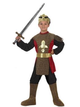 Fato de rei castelo medieval para menino