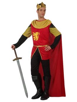 Fantasia adulta de rei medieval coração de leão