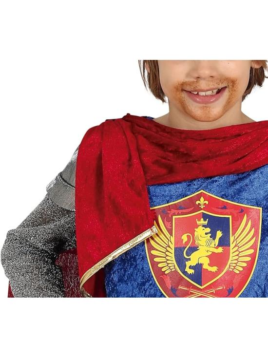 Fato de rei guerreiro medieval para criança