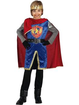 Fato de rei guerreiro medieval para criança