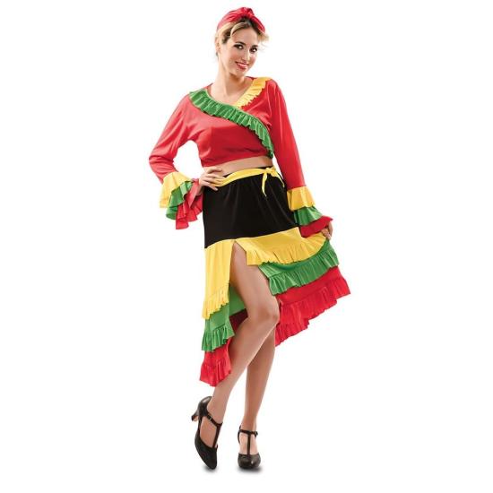 Fato de Salsa Rumbera adulto Fato de Salsa Rumbera adulto