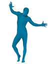 Traje de segunda pele azul adulto